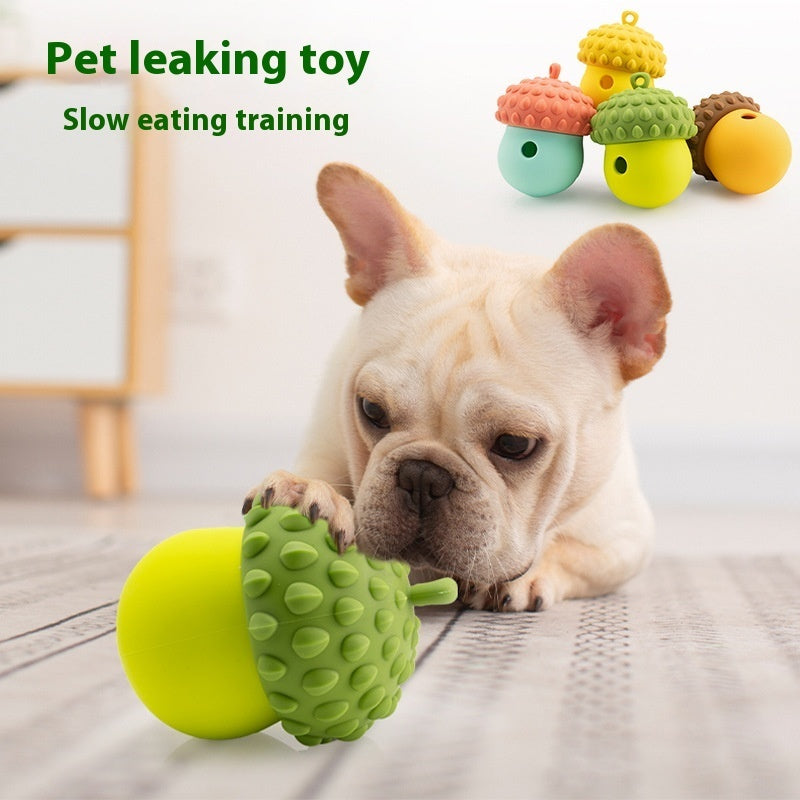 HKM-9635005 Dog Feeding Toy - Bite-Resistant Molar Food Leakage Ball in Four Colors