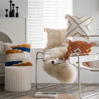 HKM-963539 Ethnic Style Tufted Tassel Cushion Pillow Cover - 45x45cm, Various Colors Available