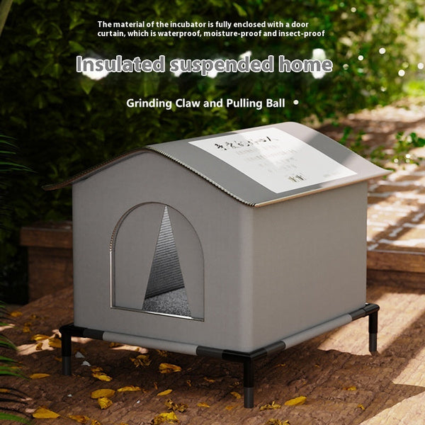 HKM-9638077 Cozy Waterproof Cat Nest with Fixed Bracket - Available in Multiple Colors and Sizes