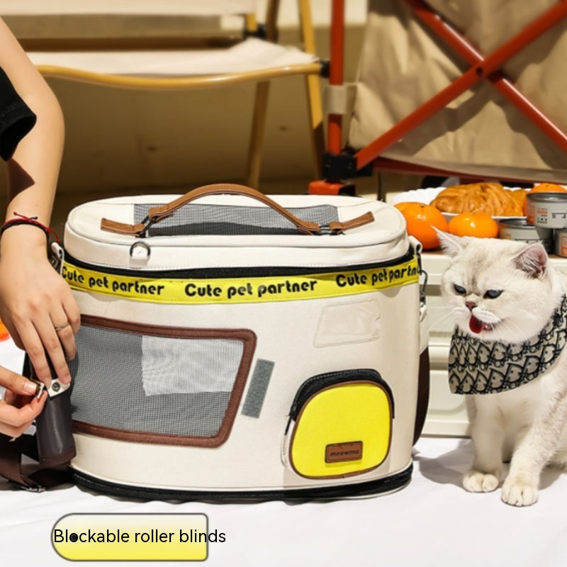 HKM-9638461 Breathable Portable Cat Carrier with Large Capacity and Soft Oxford Cloth Design
