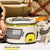 HKM-9638461 Breathable Portable Cat Carrier with Large Capacity and Soft Oxford Cloth Design