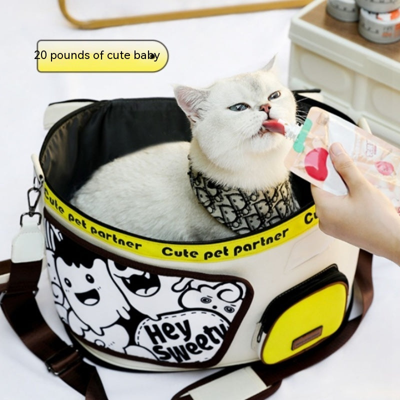 HKM-9638461 Breathable Portable Cat Carrier with Large Capacity and Soft Oxford Cloth Design