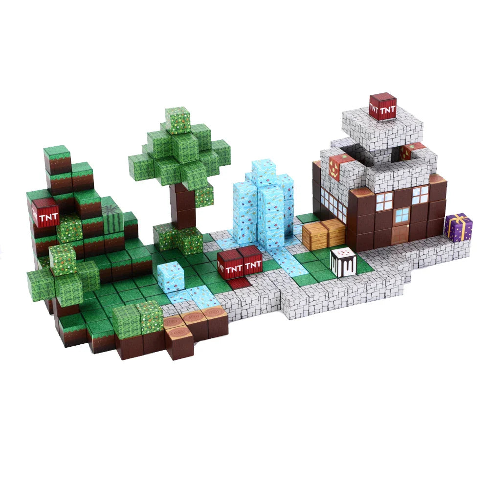 HKM-963859 Magnetic Building Blocks for Kids - Educational Plastic Construction Set