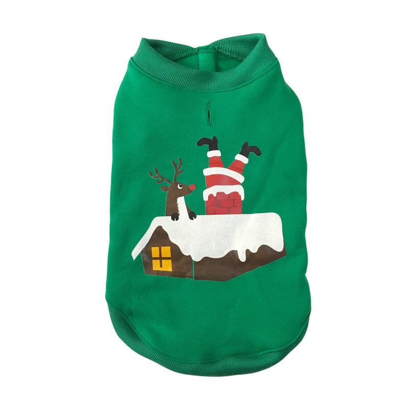 HKM-9639229 Winter-Themed Cotton Pet Clothes for Dogs – Snowman, Santa, and Christmas Styles