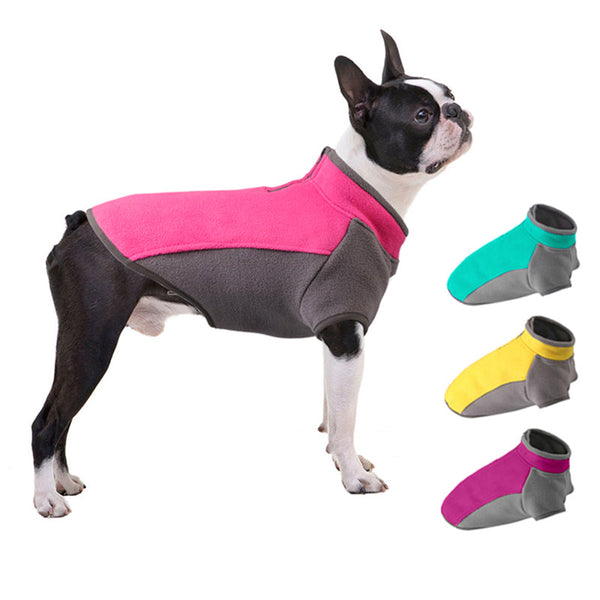 HKM-9639869 Autumn and Winter Dog Sweater - Thickened Warm Stretch Fabric in Multiple Colors and Sizes