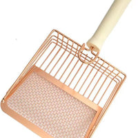 HKM-9640253 Metal Cat Litter Scoop with Wooden Handle for Effective Poop Sifting and Litter Box Maintenance