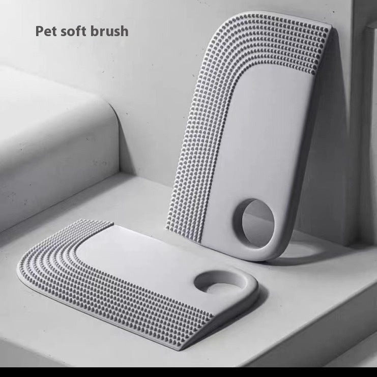 HKM-9640381 Multifunctional Gray Pet Hair Removal Sofa Brush for Easy Clean-Up