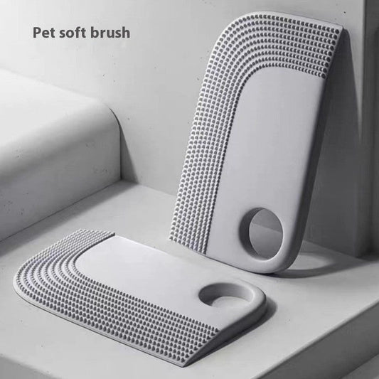 HKM-9640381 Multifunctional Gray Pet Hair Removal Sofa Brush for Easy Clean-Up