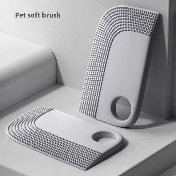 HKM-9640381 Multifunctional Gray Pet Hair Removal Sofa Brush for Easy Clean-Up