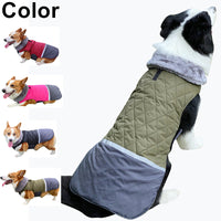 HKM-9641149 Reversible Plush Lapel Pet Jacket with Waterproof Fabric and Reflective Stripes