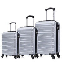 HKM-964115 ABS Hard Shell Trolley Suitcase Set - 20/24/28 Inch, Spacious Travel Luggage Collection