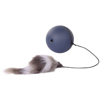 HKM-9642045 Interactive Plush Mouse Cat Toy Ball in Blue and Orange – 8.5cm Size and 140g Weight