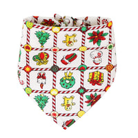 HKM-9642173 Christmas-Themed Cotton Triangle Scarf for Pets in Various Patterns and Sizes