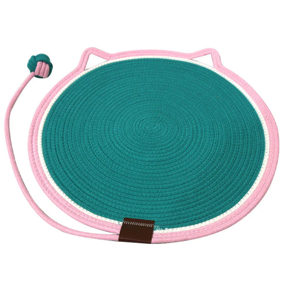 HKM-964243 Cozy Striped Pattern Pet Cushion Mat with Toy Ball for Small Dogs and Cats