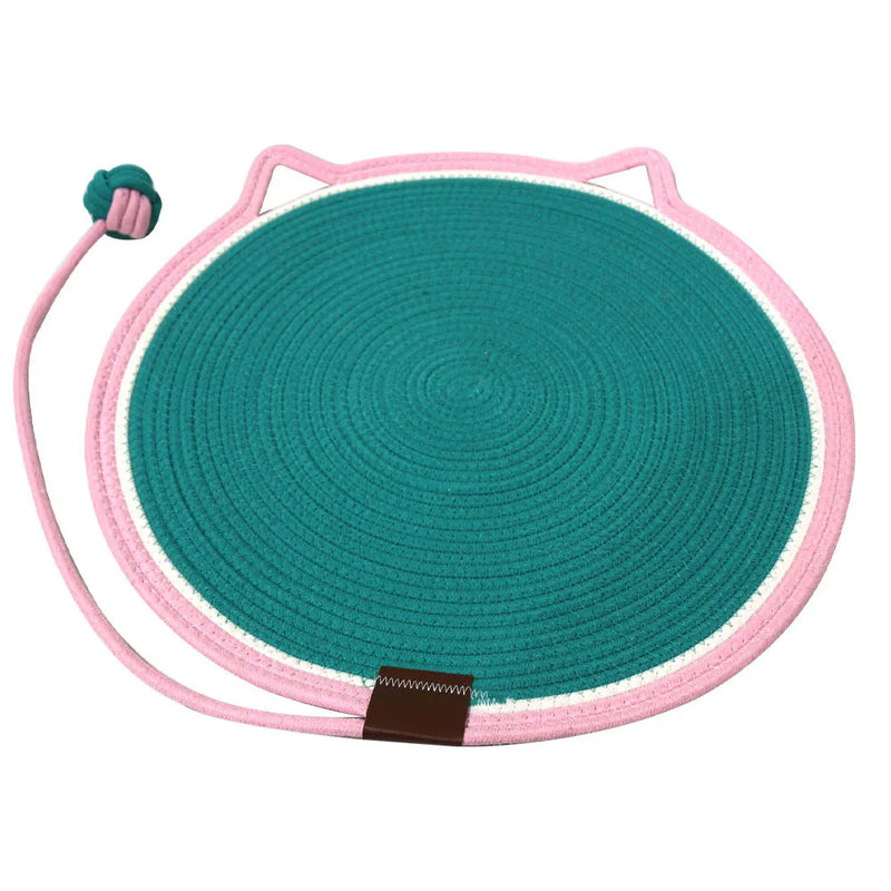 HKM-964243 Cozy Striped Pattern Pet Cushion Mat with Toy Ball for Small Dogs and Cats