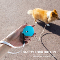 HKM-9644349 Automatic Mini Portable Dog Leash with 2M Flexible Rope for Outdoor and Travel Use