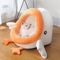 HKM-9644605 Cute Cartoon Four Seasons Pet Cotton Suede Nest ¨C Cozy Kennel for Small Pets