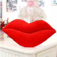 HKM-964563 Creative Lips Plush Throw Pillow for Home Décor - Soft Decorative Cushion for Living Room and Weddings