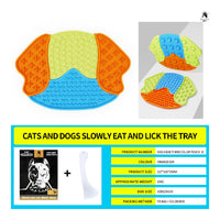 HKM-9646525 Pet Food Plate with Suction Cup and Scraping Function for Easy Cleanup