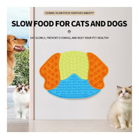 HKM-9646525 Pet Food Plate with Suction Cup and Scraping Function for Easy Cleanup