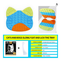 HKM-9646525 Pet Food Plate with Suction Cup and Scraping Function for Easy Cleanup