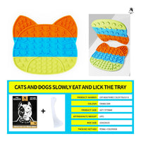 HKM-9646525 Pet Food Plate with Suction Cup and Scraping Function for Easy Cleanup