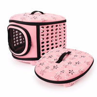 HKM-9646781 Foldable EVA Pet Carrier Bag for Cats - Portable Outdoor Travel Backpack, Available in Black, Pink, Champagne, and Grey