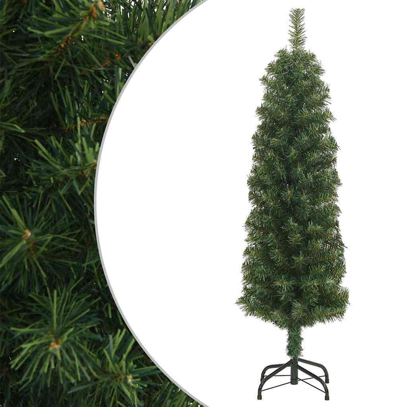 HKM-964691 Slim Artificial Christmas Tree with Stand - 150 cm Green PVC Design
