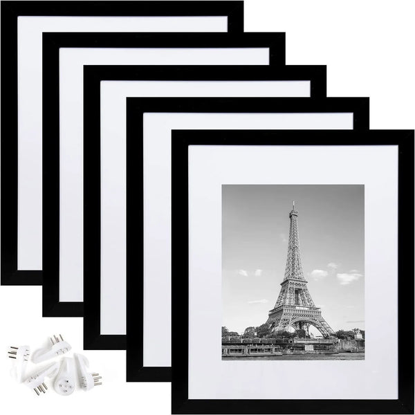 HKM-964755 Black MDF A3 and 5x7 Photo Frames for Wall Art and Home Decoration in Multiple Sizes