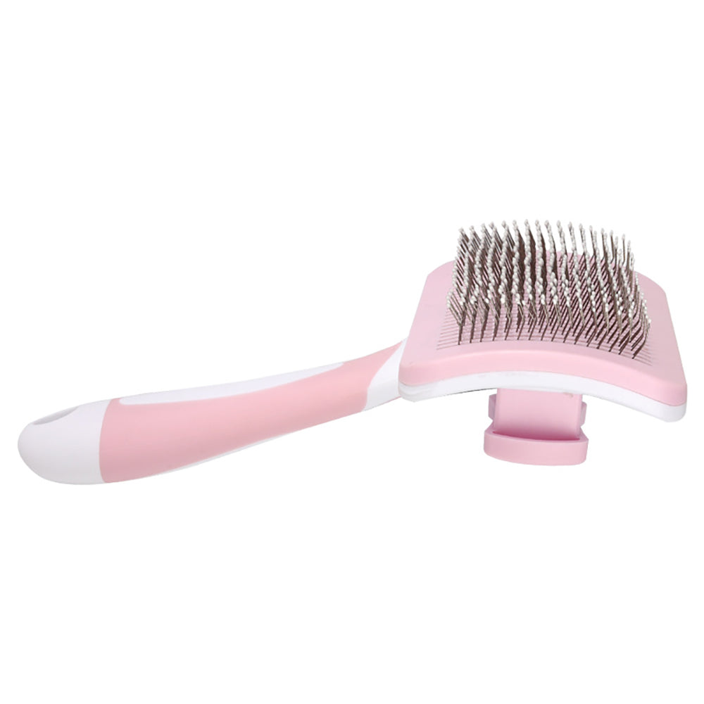 HKM-9647805 Self-Cleaning Slicker Brush for Dogs and Cats with One-Click Hair Removal Function