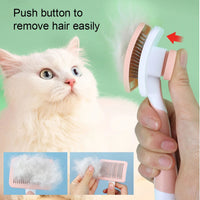 HKM-9647805 Self-Cleaning Slicker Brush for Dogs and Cats with One-Click Hair Removal Function