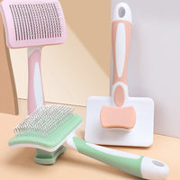 HKM-9647805 Self-Cleaning Slicker Brush for Dogs and Cats with One-Click Hair Removal Function