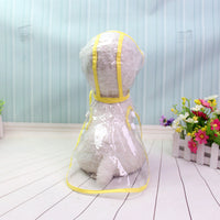 HKM-9648701 Transparent Waterproof Pet Raincoat with Adjustable Bust for Dogs