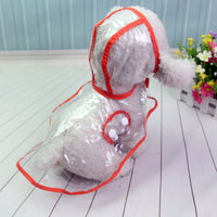 HKM-9648701 Transparent Waterproof Pet Raincoat with Adjustable Bust for Dogs