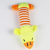 HKM-9648957 Durable Plush Dog Chew Toy - Ice Cream, Pizza, Pig, Duck & Elephant Characters