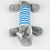 HKM-9648957 Durable Plush Dog Chew Toy - Ice Cream, Pizza, Pig, Duck & Elephant Characters