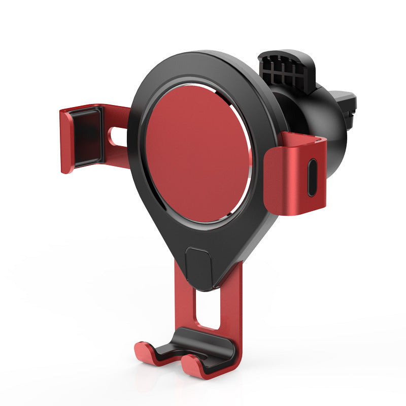 HKM-964947 Metal Gravity Bracket for Car Air Outlet - Adjustable Silicone and ABS Support, Space-Saving Design, Model BTW-B041NEW