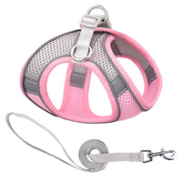 HKM-9650109 Reflective Mesh Dog Harness with Breathable Design and Leash