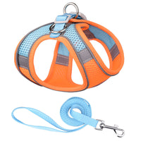 HKM-9650109 Reflective Mesh Dog Harness with Breathable Design and Leash
