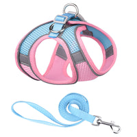 HKM-9650109 Reflective Mesh Dog Harness with Breathable Design and Leash