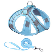 HKM-9650109 Reflective Mesh Dog Harness with Breathable Design and Leash