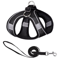 HKM-9650109 Reflective Mesh Dog Harness with Breathable Design and Leash