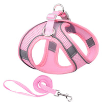 HKM-9650109 Reflective Mesh Dog Harness with Breathable Design and Leash