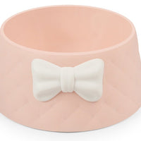 HKM-9650493 Bow Rhombus Cat Bowl in Multiple Colors - Durable PP Material