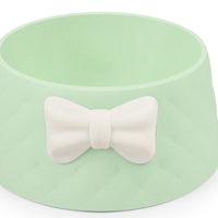 HKM-9650493 Bow Rhombus Cat Bowl in Multiple Colors - Durable PP Material
