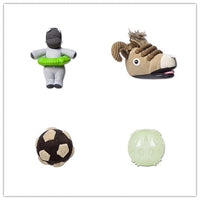 HKM-9651133 Durable Bite-Resistant Dog Football and Multicolored Glowing Ball Set