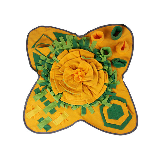 HKM-965267 Dog Sniffing Treasure Hunt Mat – Flower Shaped Design for Mental Stimulation and Energy Release