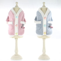 HKM-9654077 Pet Dog Sweater Skirt in Pink and Blue - Soft Acrylic Two-Legged Clothing for Small to XXL Breeds