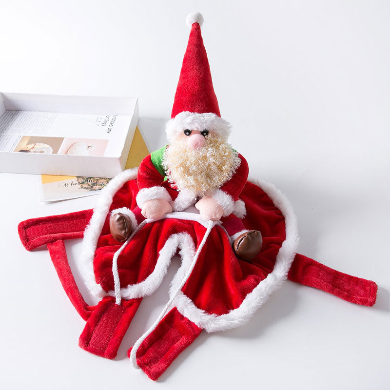 HKM-9654461 Cozy Red Christmas Clothes for Cats and Dogs, Sizes S-XL, Made from Coral Fleece