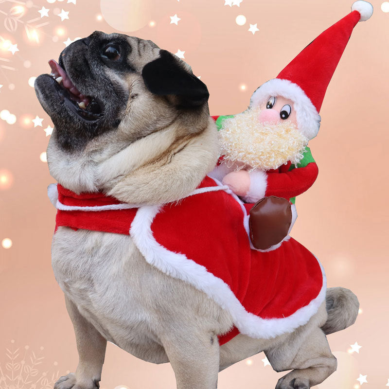 HKM-9654461 Cozy Red Christmas Clothes for Cats and Dogs, Sizes S-XL, Made from Coral Fleece